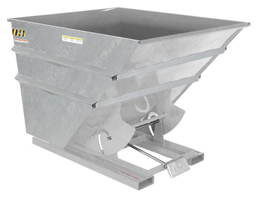 1-1/2 CuYd 70 Degree Heavy Duty Self Dumping Hopper w/ Bumper Release - Galvanized